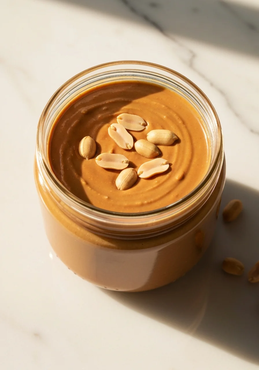 Organic peanut butter jar with no additives